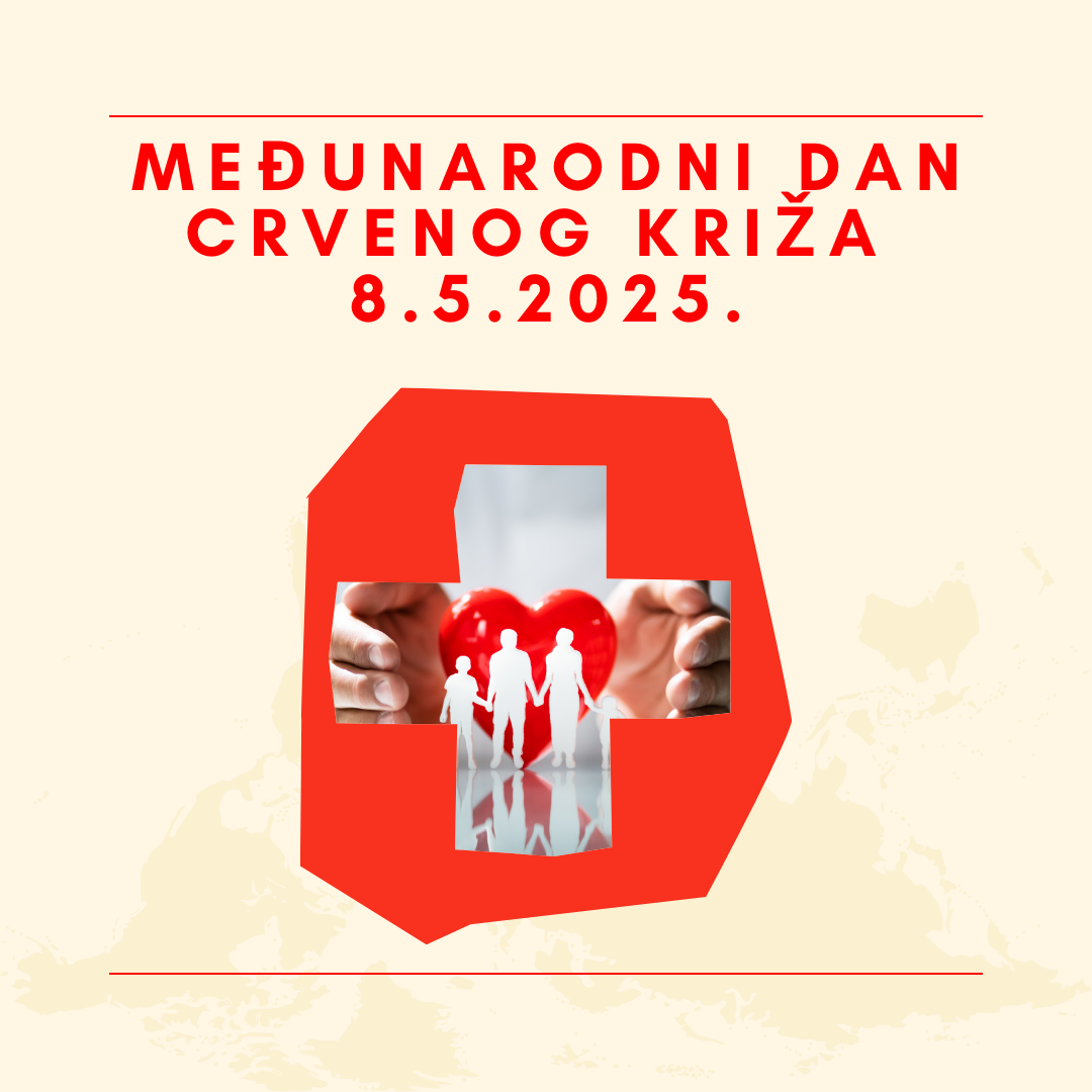 Red and Beige World Red Cross Day Social Media Graphic